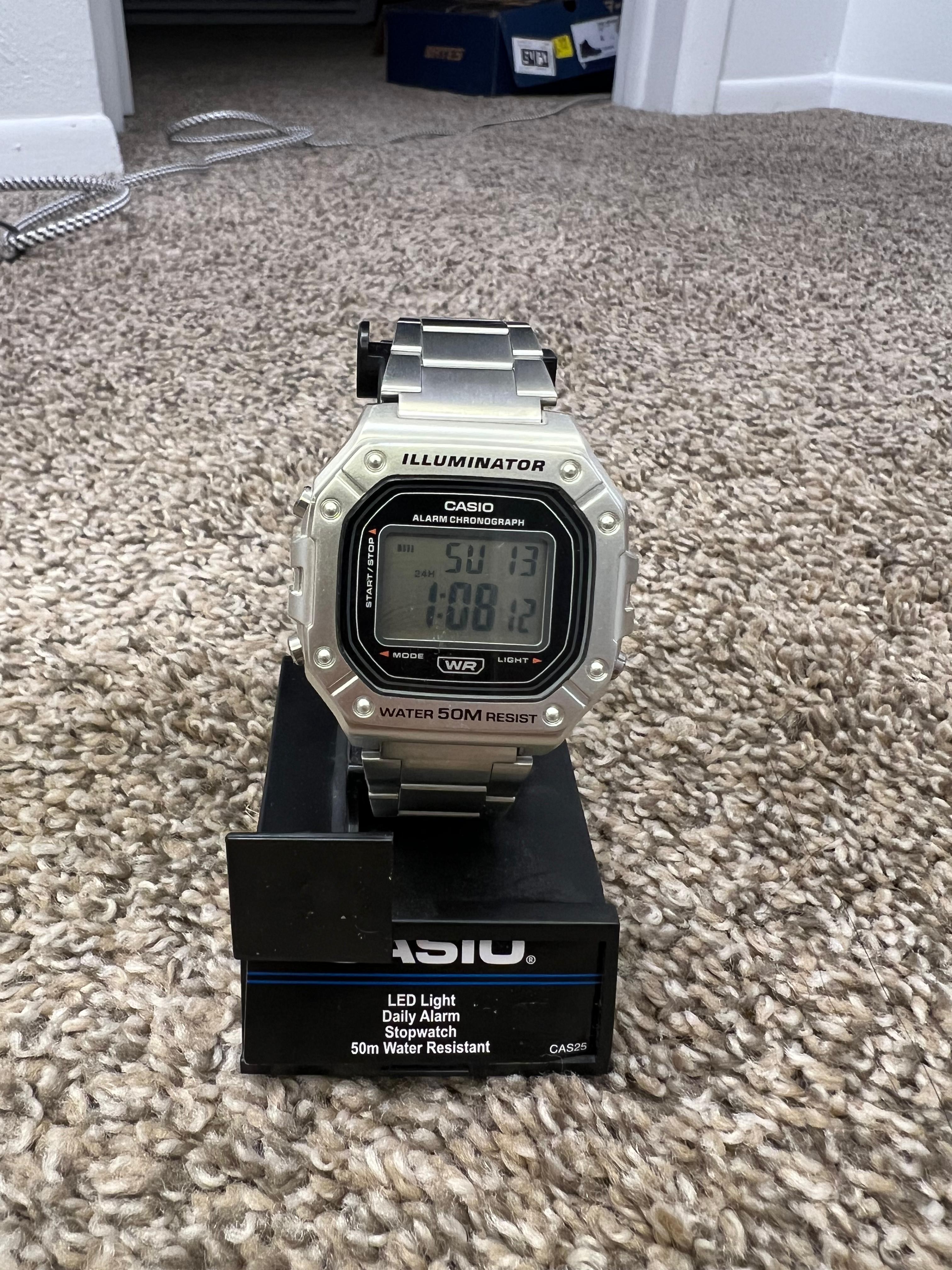 Casio Illuminator Silver Digital Bracelet Watch